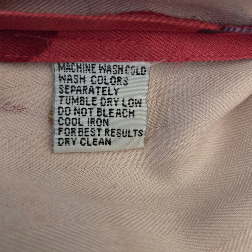 Tommy Bahama Womens Silk Bird of Paradise Floral Shirt Coral Pink S Short Sleeve - Picture 5 of 7